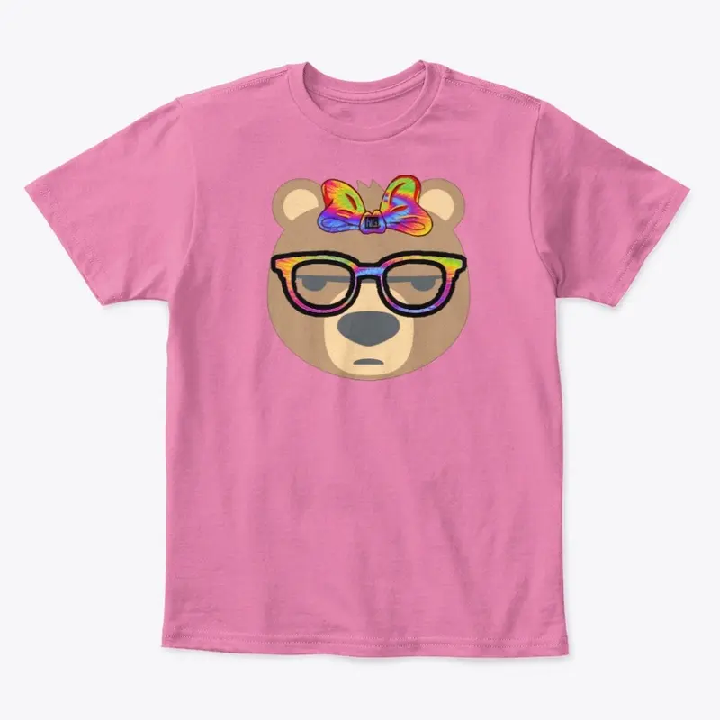 Tie dye beary bow